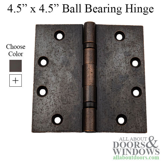 4.5 x 4.5 Ball Bearing Hinge - Square Corner - Choose Color