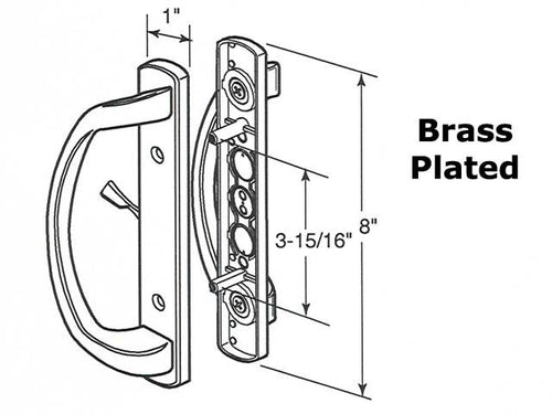 Door Handle For Sliding Glass Patio Doors Non Keyed Hook Style Latching Door Handle - Door Handle For Sliding Glass Patio Doors Non Keyed Hook Style Latching Door Handle