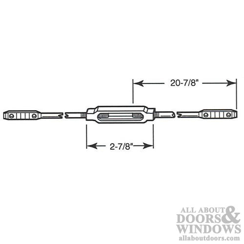 Screen Door Brace with Turn Buckle - Screen Door Brace with Turn Buckle