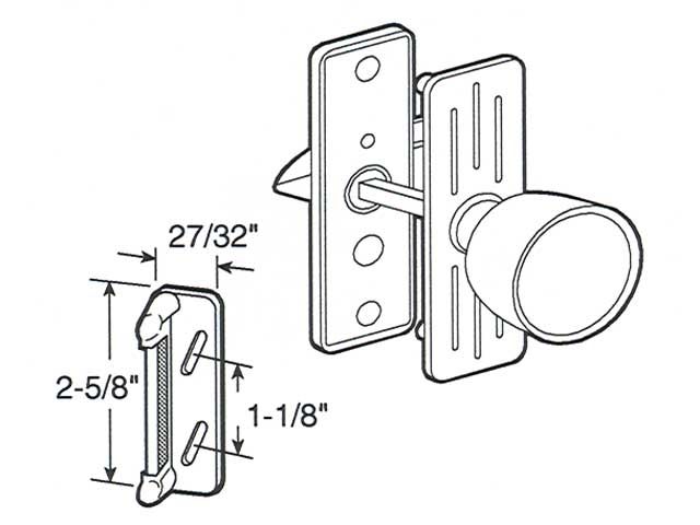 Storm Door Tulip Shaped Handle Set 3 Inch Hole Spacing - Storm Door Tulip Shaped Handle Set 3 Inch Hole Spacing
