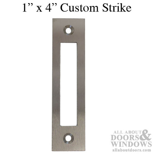 Custom Strike Plate, Flat 1 X 4  - Stainless Steel - Custom Strike Plate, Flat 1 X 4  - Stainless Steel