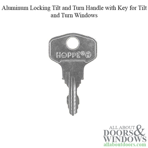 Aluminum Locking Tilt & Turn Handle with Key for Tilt & Turn Windows - White - Aluminum Locking Tilt & Turn Handle with Key for Tilt & Turn Windows - White