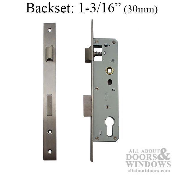 SLIMLINE mortise lock set, 30mm  Backset - Silver - SLIMLINE mortise lock set, 30mm  Backset - Silver