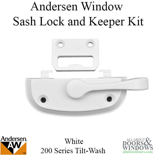 Andersen Sash Lock Kit 200 Series Tilt-Wash Window in White - Andersen Sash Lock Kit 200 Series Tilt-Wash Window in White