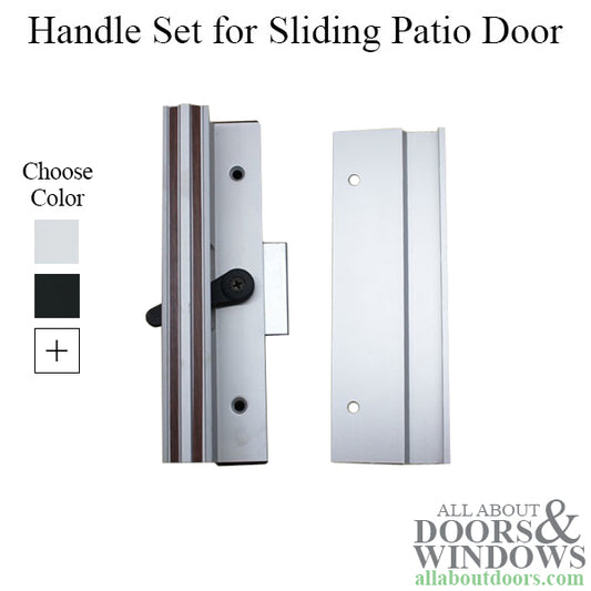 Handle Set for Sliding Patio Door, Lupton / Rolieze, 4-15/16 inch - Choose Color