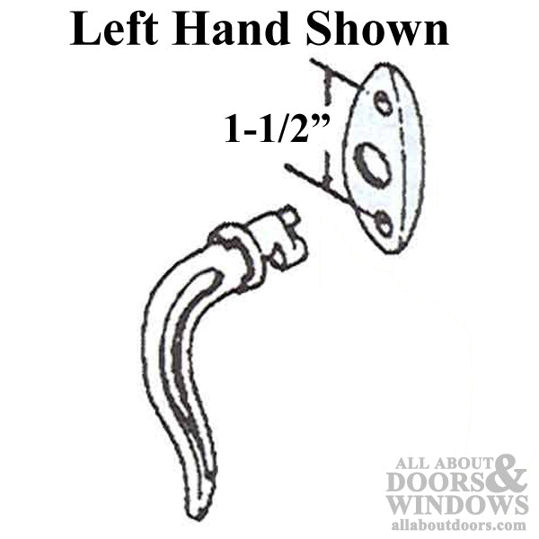 Locking Handle, Curtis Window, LH,  1-1/2 c-c - Locking Handle, Curtis Window, LH,  1-1/2 c-c