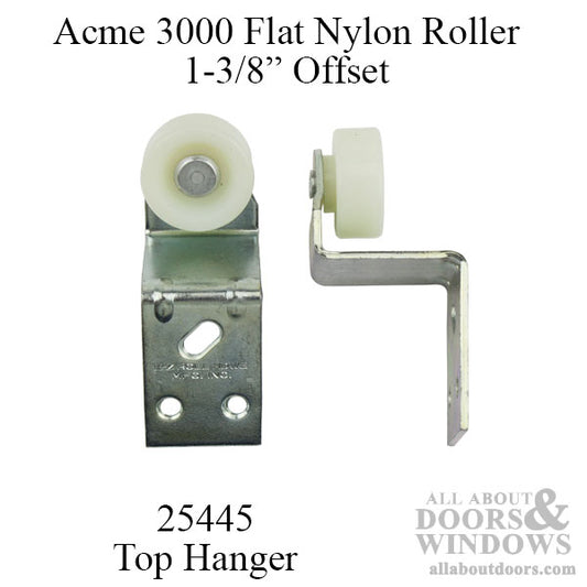 Acme 3000 Wide Flat Nylon Roller 1-3/16 Inch Wheel 1-3/8 Inch Offset