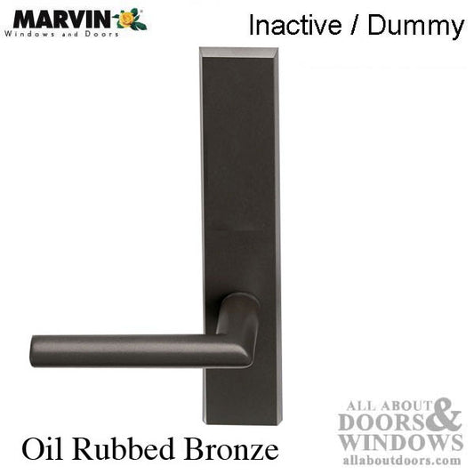 Marvin Contemporary Handle, Inactive / Dummy Ultimate Hinged French Door- PVD Oil Rubbed Bronze