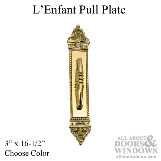 L'Enfant Pull Plate 3" x 16-1/2"