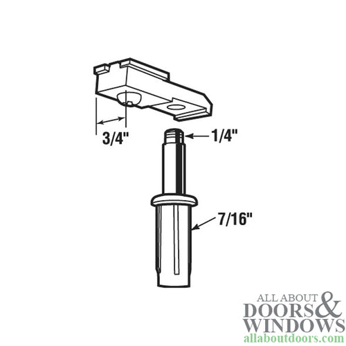 Bi-Fold Door Pivot and Track Socket - Nylon - Bi-Fold Door Pivot and Track Socket - Nylon