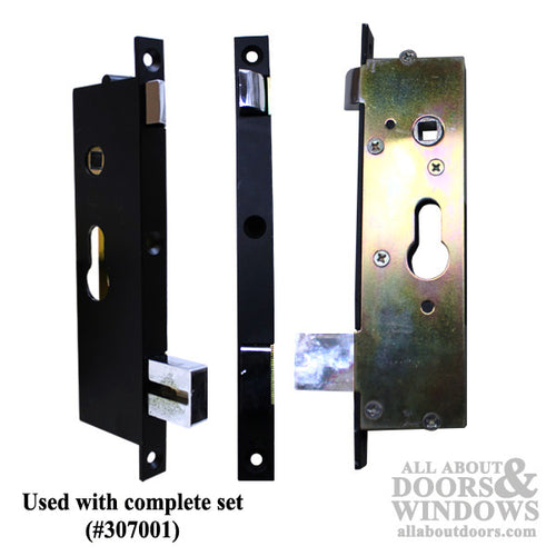 Academy Security Door Mortise Lock / Latch Assembly - Black - Academy Security Door Mortise Lock / Latch Assembly - Black