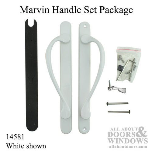 MARVIN Active Non-Keyed Center Thumb Narrow SLIDING DOOR HANDLE SET - Choose Color - MARVIN Active Non-Keyed Center Thumb Narrow SLIDING DOOR HANDLE SET - Choose Color