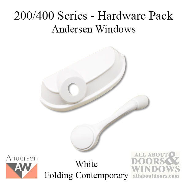 Andersen Improved Casement Window Handle For  200 400 Series Windows Hardware Pack Folding Opener Traditional White - Andersen Improved Casement Window Handle For  200 400 Series Windows Hardware Pack Folding Opener Traditional White