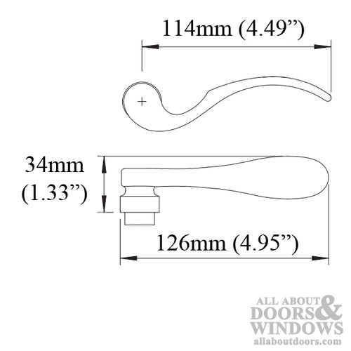 Munchen Low-Profile Lever Handle for Right Handed Multipoint Lock Handlesets - Oil-Rubbed Brass - Munchen Low-Profile Lever Handle for Right Handed Multipoint Lock Handlesets - Oil-Rubbed Brass