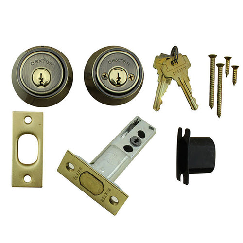 Dexter Old style 4109 Double cylinder Deadbolt 2-3/8 Latch - Dexter Old style 4109 Double cylinder Deadbolt 2-3/8 Latch