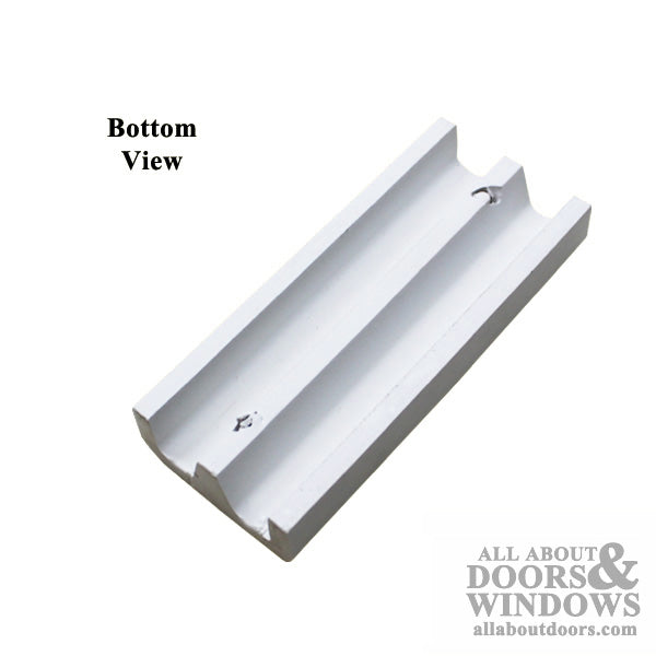 Andersen 4-3/8 Inch Head Bumper with Screws for 2 Panel Gliding Doors - White - Andersen 4-3/8 Inch Head Bumper with Screws for 2 Panel Gliding Doors - White