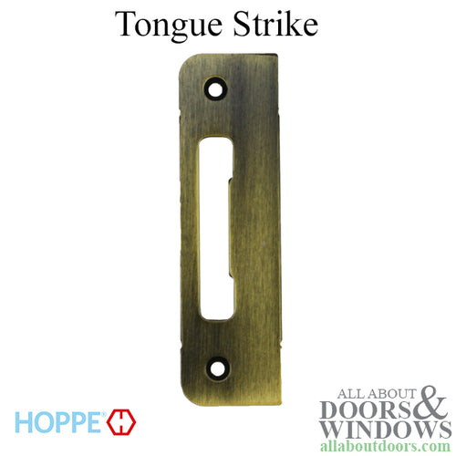 Strike Plate, PT0002N, Flat Tongue 1.30 x 4.57 - Antique Brass - Strike Plate, PT0002N, Flat Tongue 1.30 x 4.57 - Antique Brass