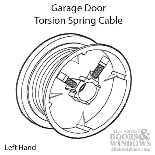 Torsion Spring Cable Drum, Garage Door - Left Hand