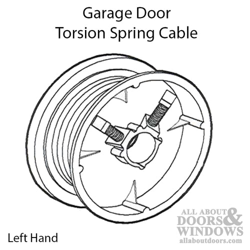 Torsion Spring Cable Drum, Garage Door - Left Hand - Torsion Spring Cable Drum, Garage Door - Left Hand