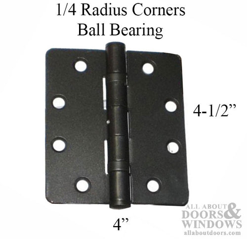 4.5 x 4 x 1/4 Radius Corner, Ball-Bearing Template Steel Hinge - 4.5 x 4 x 1/4 Radius Corner, Ball-Bearing Template Steel Hinge