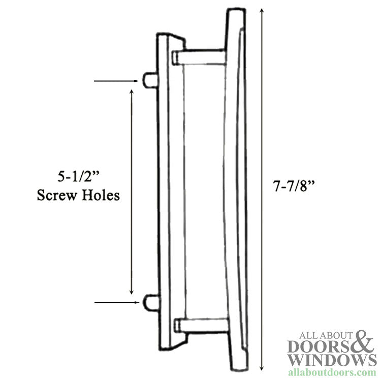 Andersen Frenchwood Gliding Door Exterior Dished Handle - Andersen Frenchwood Gliding Door Exterior Dished Handle