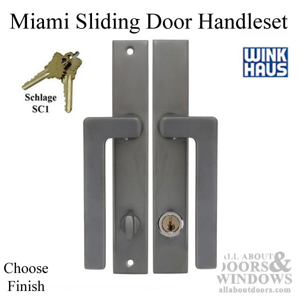 Miami Sliding Patio Door Handle - Keyed Active, Left Hand - Choose Color - Miami Sliding Patio Door Handle - Keyed Active, Left Hand - Choose Color