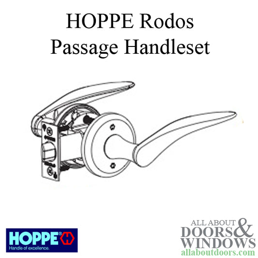 Hoppe HBL Rodos Passage Handleset, 2-3/4 - Oil Rubbed Brass