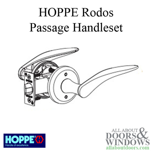 Hoppe HBL Rodos Passage Handleset, 2-3/4 - Oil Rubbed Brass - Hoppe HBL Rodos Passage Handleset, 2-3/4 - Oil Rubbed Brass