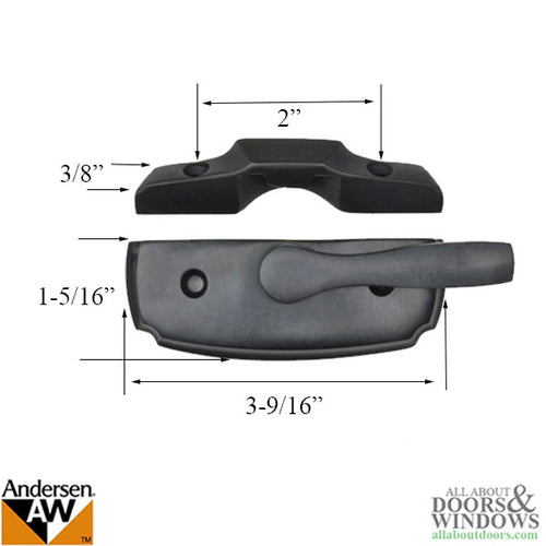 Andersen Woodwright Double Hung Windows Sash Lock & Keeper Set - Oil Rubbed Bronze - Andersen Woodwright Double Hung Windows Sash Lock & Keeper Set - Oil Rubbed Bronze