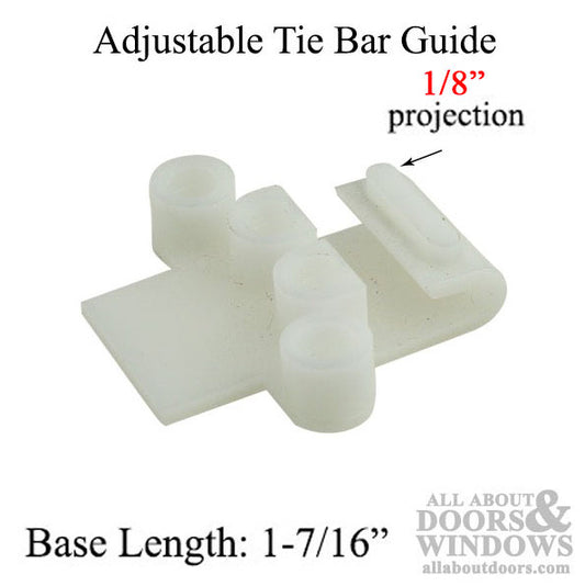 Guide, Adjustable Tie Bar,  Casement - White