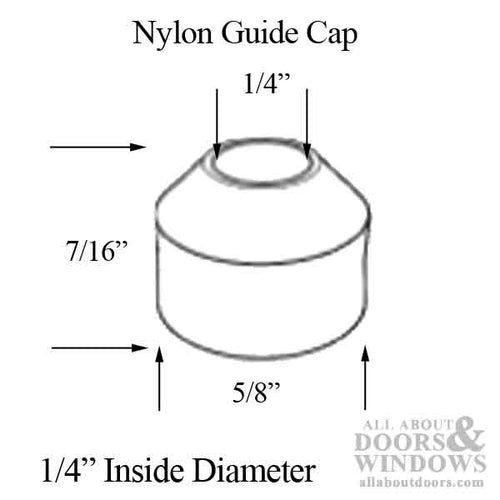 Nylon Guide Cap for Plunger Pin, Wood Doors - Nylon Guide Cap for Plunger Pin, Wood Doors