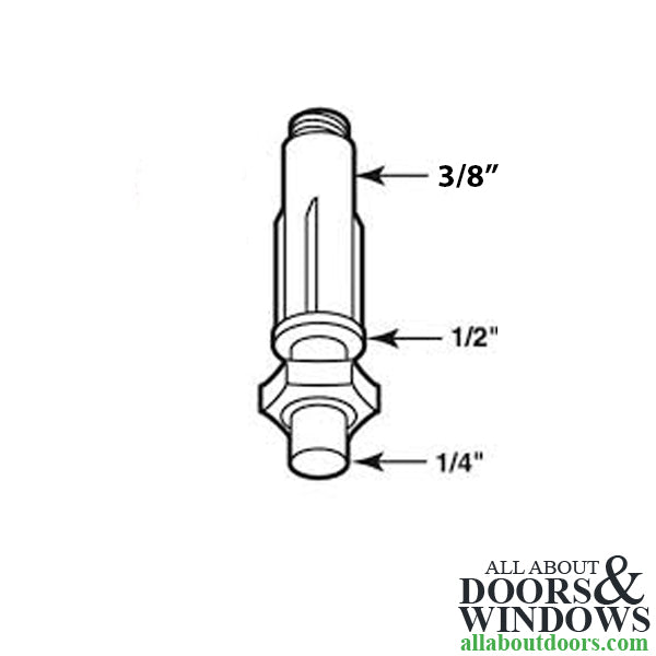 Bi Fold Door Bottom Pivot Adjustable 3/8 Inch Diameter Plastic Base - Bi Fold Door Bottom Pivot Adjustable 3/8 Inch Diameter Plastic Base