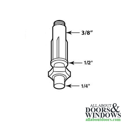 Bi Fold Door Bottom Pivot Adjustable 3/8 Inch Diameter Plastic Base - Bi Fold Door Bottom Pivot Adjustable 3/8 Inch Diameter Plastic Base