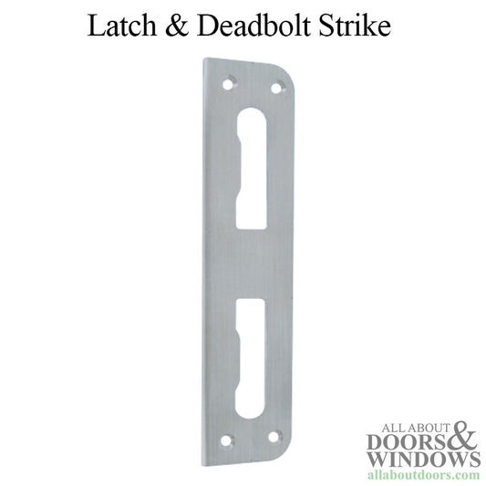 Latch and Deadbolt Central Keeper Strike Plate for 2-1/4" Thick Door S-bolt