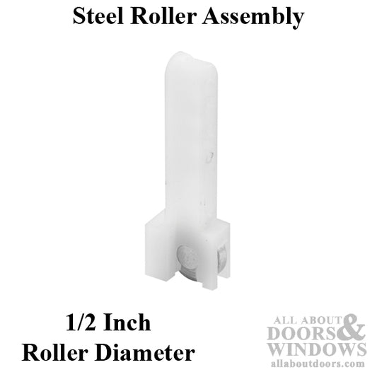 Roller Assembly (Flat) - Sliding Windows, Vertical Rail - Steel / Nylon