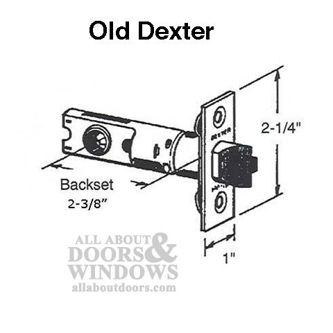 Dexter Spring Latch, 2-3/8 Backset, Square Face - Discontinued - Dexter Spring Latch, 2-3/8 Backset, Square Face - Discontinued