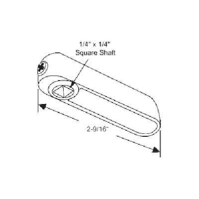 Lock Latch Handle,  Peachtree Double Hung Window, Plastic - White - Lock Latch Handle,  Peachtree Double Hung Window, Plastic - White