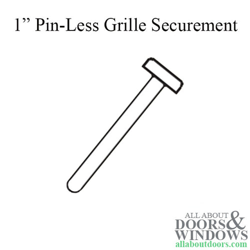 1 Inch Pin-Less Grille Securement - Clear Plastic - 1 Inch Pin-Less Grille Securement - Clear Plastic