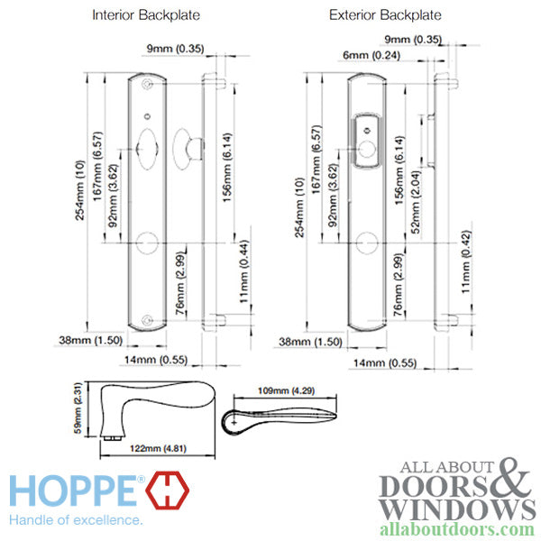 Hoppe HLS7 Handleset, New Orleans, M1610/2172N, Keyed Active, Resista Polished Brass - Hoppe HLS7 Handleset, New Orleans, M1610/2172N, Keyed Active, Resista Polished Brass