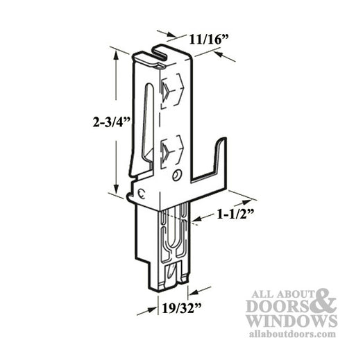 Left and Right Acme Bottom Track Guide and Corner Brackets for Sliding Panel Door - Left and Right Acme Bottom Track Guide and Corner Brackets for Sliding Panel Door