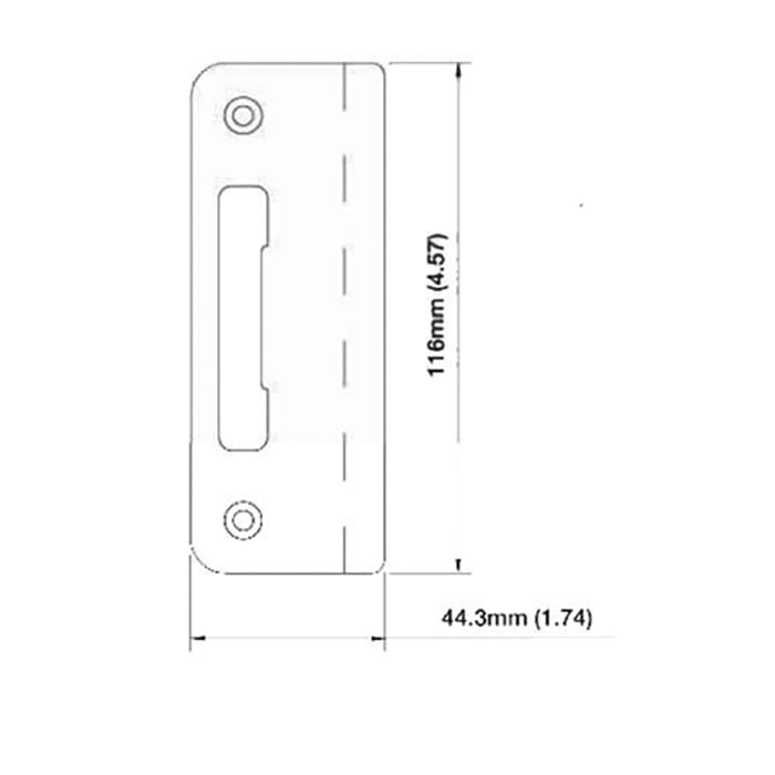 HOPPE Strike Plate for Tongue Version Multipoint Locks with Curved Lip Rustic Umber - HOPPE Strike Plate for Tongue Version Multipoint Locks with Curved Lip Rustic Umber