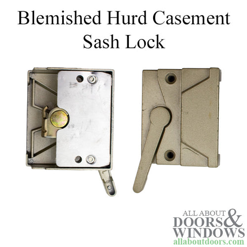 Blemished Hurd Casement sash lock, 2-3/8 holes LH, Gold - Blemished Hurd Casement sash lock, 2-3/8 holes LH, Gold