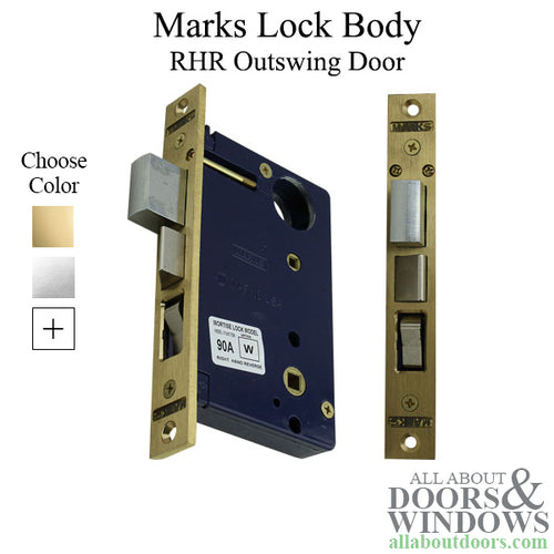 Lock Case, Marks Mortise, 90 Series LH / RHR - Choose Color - Lock Case, Marks Mortise, 90 Series LH / RHR - Choose Color