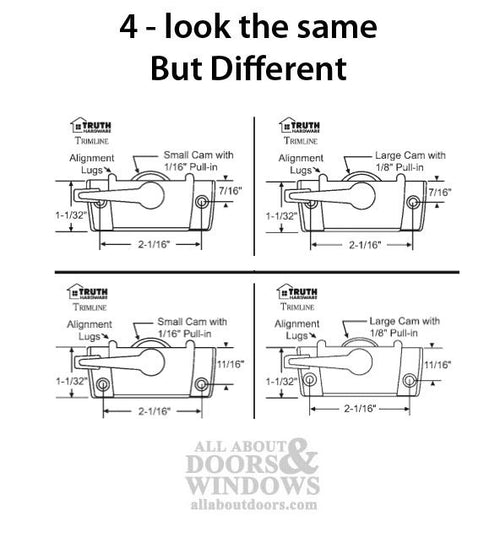Sash/Cam Lock - Vinyl and Aluminum Sash Hardware, Diecast - White - Sash/Cam Lock - Vinyl and Aluminum Sash Hardware, Diecast - White