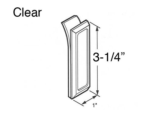 Clear Self-adhesive Pull for Shower Door - 2 pack