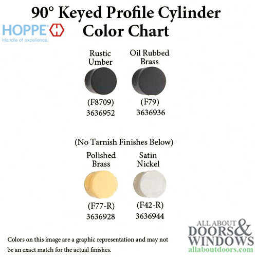 31.5/45.5 New Style HOPPE Active 90° Keyed Profile Cylinder Lock - 31.5/45.5 New Style HOPPE Active 90° Keyed Profile Cylinder Lock