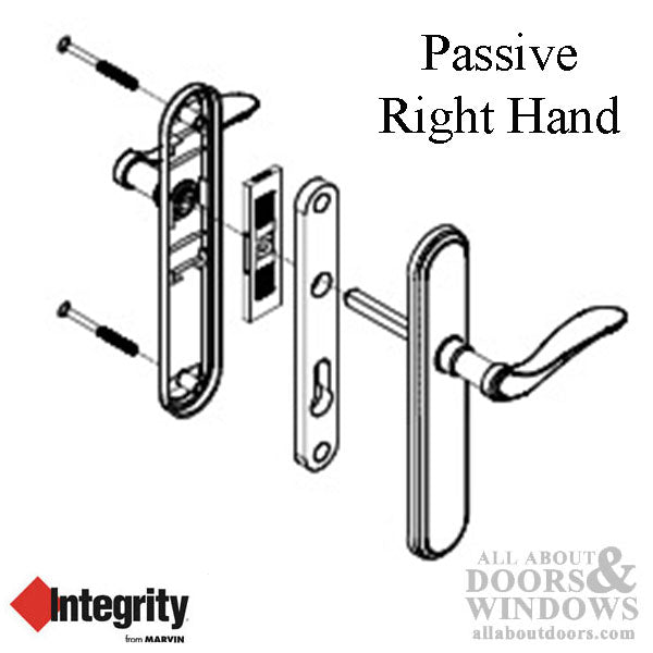 Integrity Cambrige Secondary, Passive Swinging Door Handles, Right Hand - Integrity Cambrige Secondary, Passive Swinging Door Handles, Right Hand