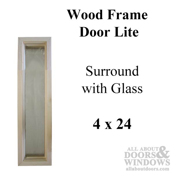 Wood Frame Door Lite 4 x 24 Single Pane Glass - Wood Frame Door Lite 4 x 24 Single Pane Glass