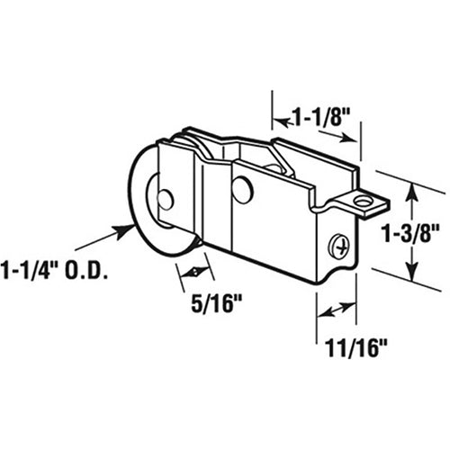 Sliding Door Roller For Rebco West Doors !.25 Inch Nylon Ball Bearing Roller - Sliding Door Roller For Rebco West Doors !.25 Inch Nylon Ball Bearing Roller