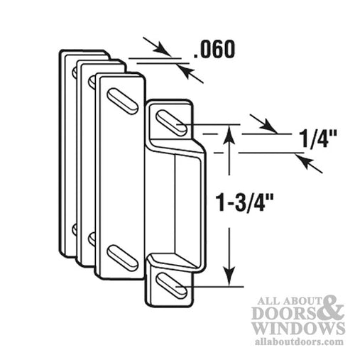 Keeper - Strike Plate - 1-3/4 inch hole Spacing - Choose Color - Keeper - Strike Plate - 1-3/4 inch hole Spacing - Choose Color